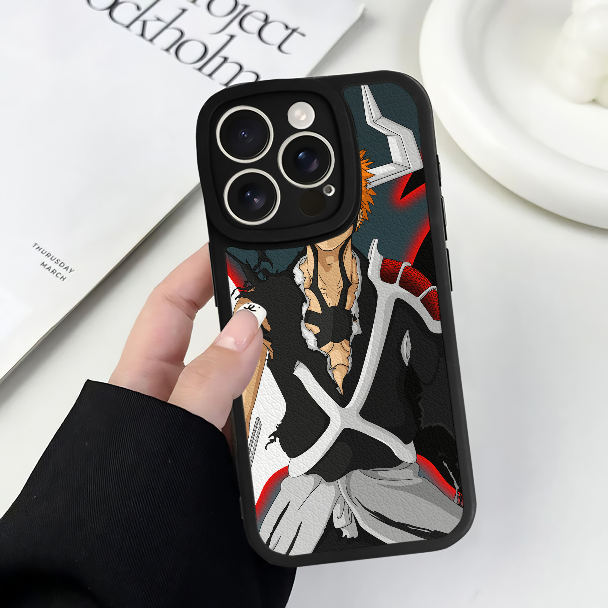 （画像用） ブリーチ BLEACH 【iPhone 16シリーズ対応】シリコンスマホケース（レザー調） 材質：シリコン